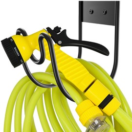 JUVAENY Garden Hose Holder Wall Mount, Multipurpose Outdoor Metal Hose Hanger Holders for Garden, Yard, Garage Accessories