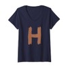 Womens Creative Bold Leather Letter H - Design - Alphabet