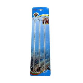 Metal BBQ Skewers, 25cm Length, 100g, Set of 6, Stainless Steel Kebab Sticks