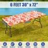 Moosfor Spandex 6 Foot Rectangle Thanksgiving Table Cloth 2 Pack,
