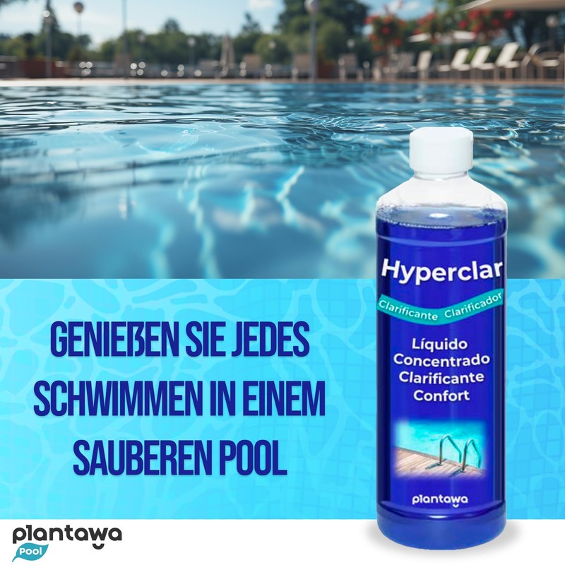 PLANTAWA Pool Water Clarifier 500 ml, Super Concentrated Pool Clarifier