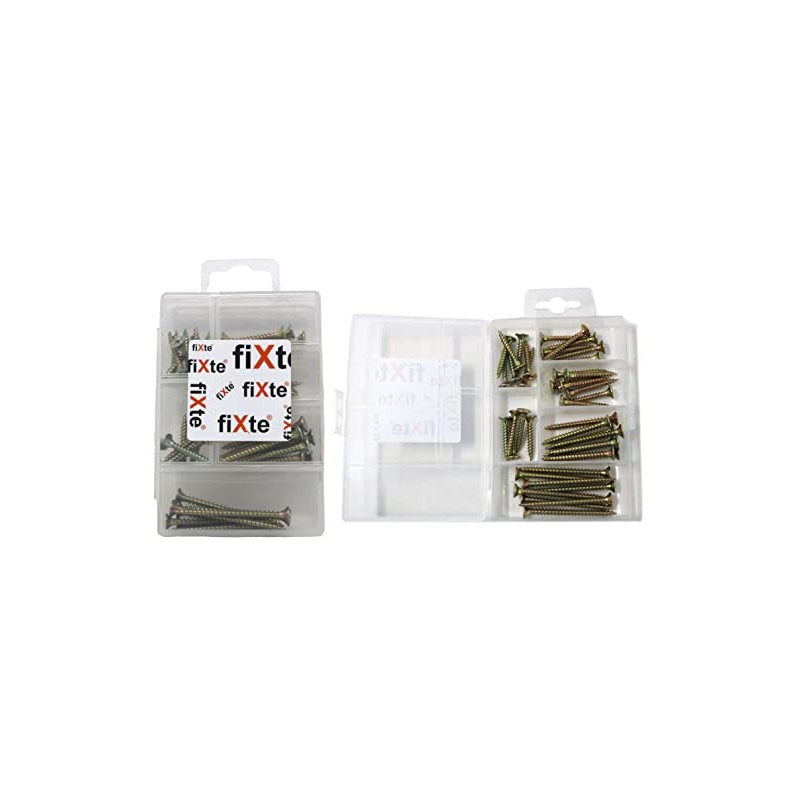 40 x fiXte Phillips Head Countersunk Screws Chipboard Wood Zinc