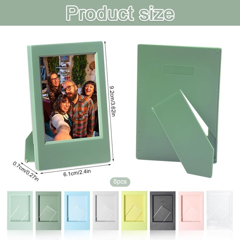 8 pcs mini 3 inch photo frames,mini film frame,colorful mini