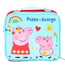 TDL Favourite Pig & George Lunch Bag with Rainbow Children's School or Travel Dinner Bag