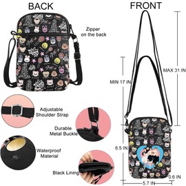 JNIAP K-Pop SKZ Crossbody Bag K-Pop SKZ Gifts K-Pop SKZ Travel Purse SKZ Merchandise SKZ Shoulder Bag, Lovestay Bl Cb