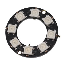 Heevhas WS2812 5050 5V RGB LED Ring 8 LEDs Full Color RGB Light Module Accessories LED Ring Lamp Board for Decoration (Pack of 2)