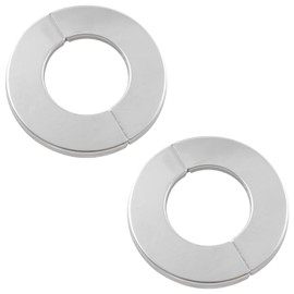 JianLing 2PCS 304 Stainless Steel Round Escutcheon Plate Round Snap-fit Decorative Cover For Outer Diameter 65mm, Inner Diameter 35mm