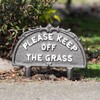 Prodbuy Vintage Cast Iron Please Keep Off The Grass Garden