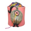 Moqqeu Cat Yarn Bowl Artwork Yarn Holder Dispenser with Hole,