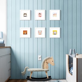 upsimples 8x8 Picture Frame, Display Pictures 4x4 with Mat or 8x8 Without Mat, Wall Hanging Photo Frame, White, 1 Pack