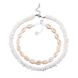 Puka Shell Necklace Men Surfer Necklace Sea Shell Necklace Clam Chip Choker Hawaiian Beach Shell Bead Necklace Pookah Shells Choker Necklace