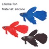 Tnfeeon 3Pieces Lifelike Aquarium Fish Ornament,Environmentally Friendly Silicone Colorful Gold