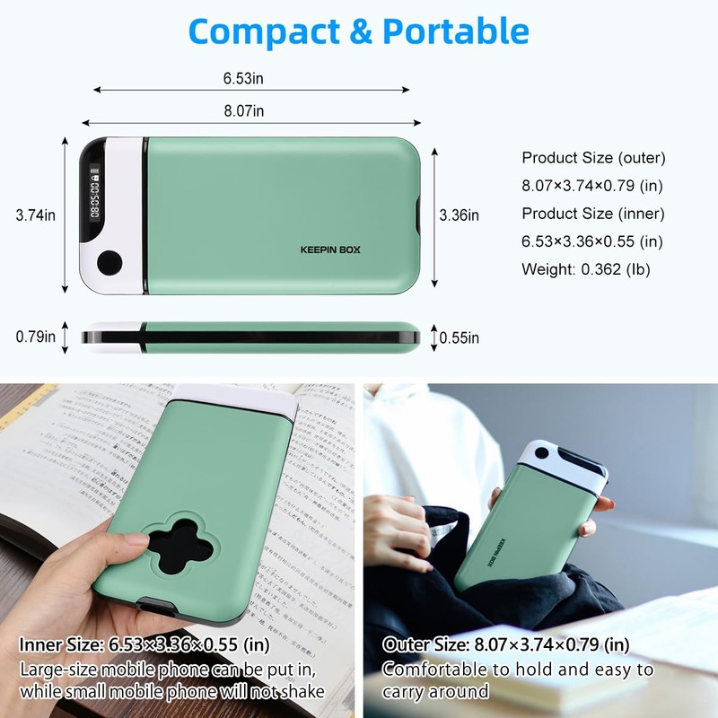 Phone Lock Box with Timer,Timed Lock Box,USB Charging Type,Time Can