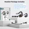Friencity Bluetooth 5.3 Headset w/Magnetic Boom Microphone for Phone Calling,