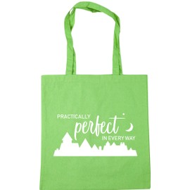 Hippowarehouse Practically perfect in every way Tote Shopping Gym Beach Bag 42cm x38cm, 10 litres