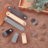 GORGECRAFT 6Pcs Leather Drawer Pull, Nordic Wardrobe Cabinet Door Handle,