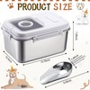 Honeydak 25 Lbs/23L/11 Kg Stainless Steel Dog Food Storage Container