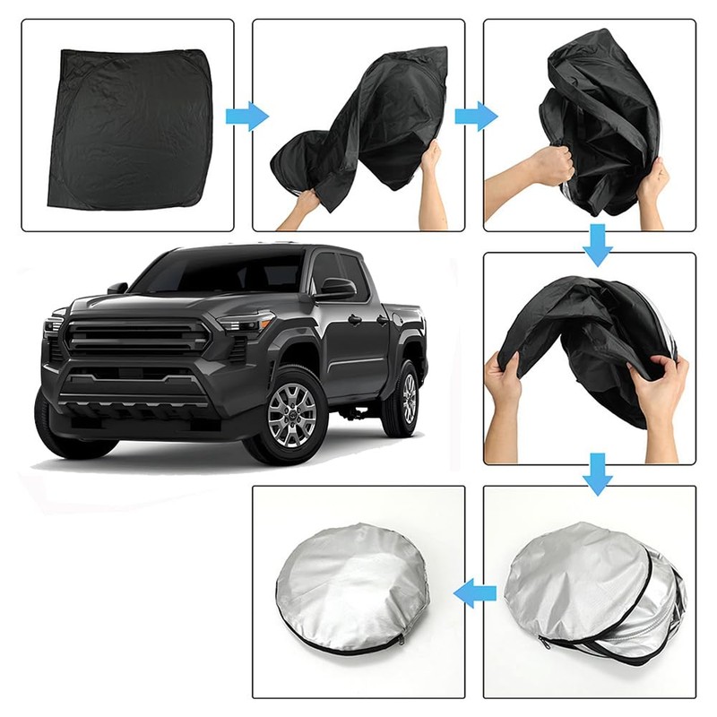 D-Lumina Windshield Sunshade - Compatible with Toyota Tacoma 2024 2025