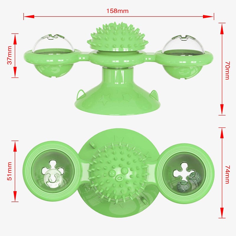 Cdipesp Windmill Cat Toy with Catnip, Interactive Cat Spinning Toys