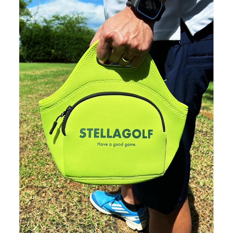 [RELATION] ゴルフ 軽量カートバッグ│ユニセックス ラウンドバッグ ミニトート バック ウェットスーツ素材 おしゃれ ライム st611001-F-LIM