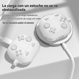 Funda para Airpods 4 generacion Case 2024 Uso Rudo Carcasa Diseño de Juegos con Llavero Soporte de Carga Inalámbrica YXJ (Rosa)