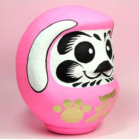 Dog Daruma Baby Pierced Ears Pink 5.9 inches (15 cm) | Takasaki Daruma Daruma Daruma Dharma Figurine