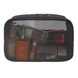 YunZh Mesh Makeup Bag，Cosmetic Bag，Small Travel Kit Storage Pouch Clear Portable Toiletry Bags Set for Women Girl