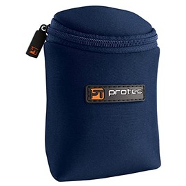 Protec Trumpet/Small Brass Multiple (3-Piece) Neoprene Mouthpiece Pouch with Zipper Closure-Blue (Model N219BX)