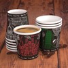 200 Paper Coffee Cups 65ml Italy Black Eco-Friendly Biodegradable Disposable