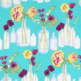 Michael Miller Mermaid Bouquet Stripe Sea Green by The Yard