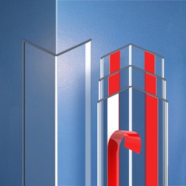 Frychee Clear Self-Adhesive Wall Corner Protectors-4 PCS of Corner Guards & Edge Protector for Baby，Furniture，Door，Tables，Cover Sharp Furniture，Easy to Install(3cmx90cm/1.18inx35.4in)