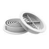 8 x 70mm White Plastic Round Soffit Air Vents/Upvc Push