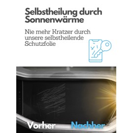 DISSKIN® Screen Protector for Volkswagen Touareg from 05/2018 Entertainment Dispay & Speedometer - Self-Healing by Heat, Matt, Antibacterial Coating, Anti-Fingerprint (Tacho)