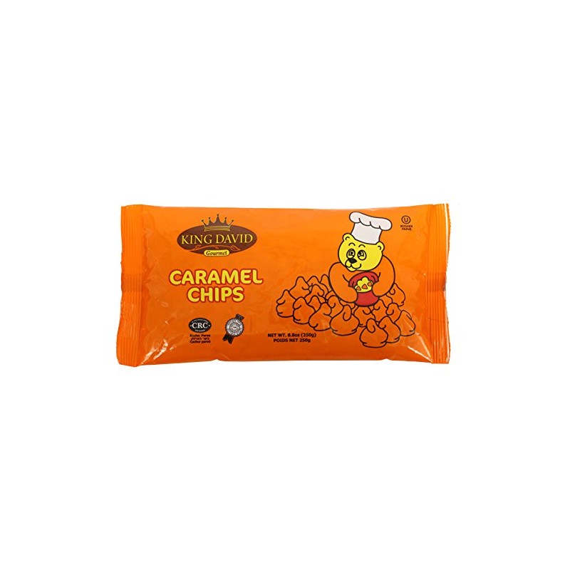 King David Vegan Caramel Chips Non-dairy Lactose Free Kosher 250-gram