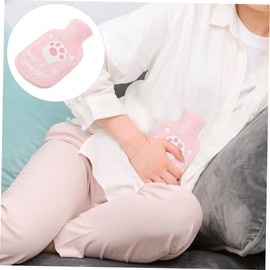 PACKOVE Portable Water Injection Hot Water Bag with Cartoon Cover Hand Warmer for Home Use Insulated Soft Material for Warmth and Relief in Winter