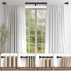 2 Pack Modern Black Curtain Rods Set for Windows 28