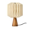 Kusso Wood and Paper Table Lamp Solid Mango Wood with