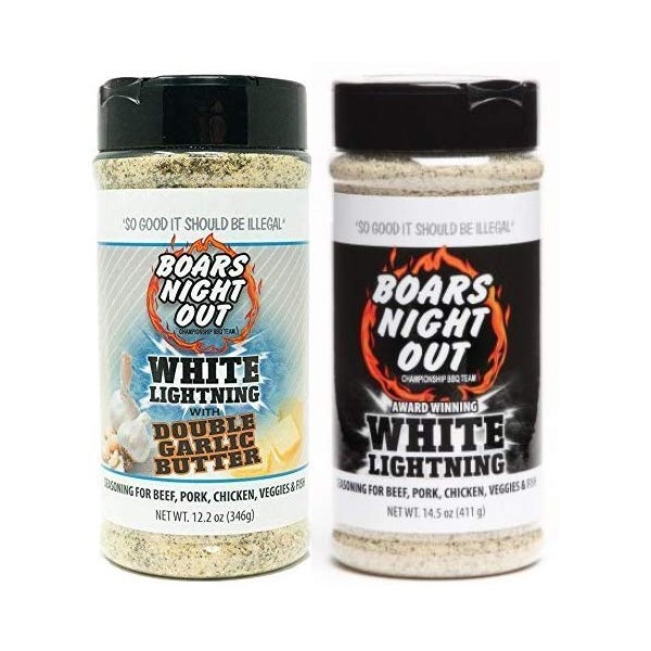 Boars Night Out White Lightning Combo - White Lightning (14.5 oz) / White Lightening Double Garlic (12.2 oz)
