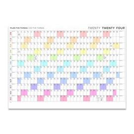 A1 2024 Wall Planner Jan To Dec Wall Calendar Large Full Year Planning Chart Academic Annual Poster For Students Family Home School Office Work Study Yearly Planner Approx 59.5 x 84.1(Folded)(1Pc)