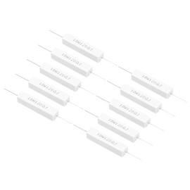 PATIKIL 20 Pcs 120 Ohm Resistors, 10W Ceramic Cement Resistor Power Cement Resistor Kit Tolerance 5% for Power Adapters Audio Computer TV Circuit Board