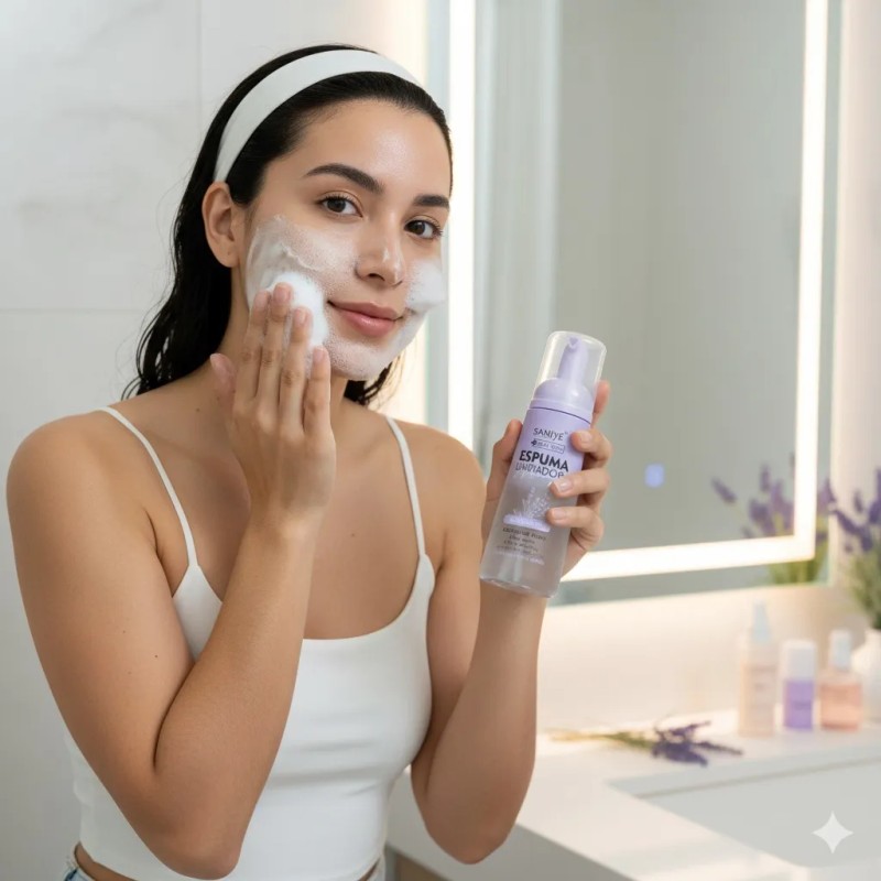 Espuma Facial Limpiadora Saniye Anti Arrugas Lavandula R7008