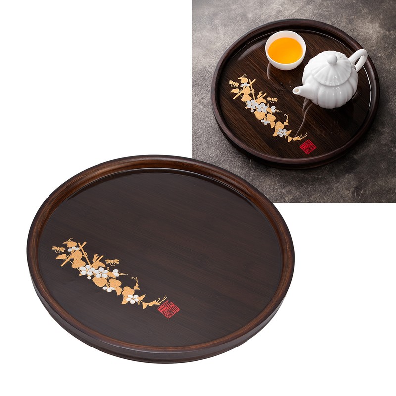 Bamboo Tea Tray Japanese Simple Novel Beautiful Resin Walnut Tea