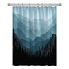 RV Shower Curtains Forest Mountain Happy Camper, Cloth Fabric RV