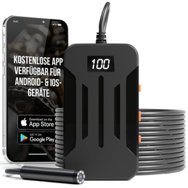 Strex Endoscope Camera 10 m - Android/iOS - IP68 Waterproof - 1080P HD - LED Lighting - Endoscope - Inspection Camera - Borescope - Inspection with Phone