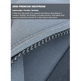 Ocealite Men’s Front Zip Full Wetsuit, 3mm 4/3mm 5/4mm Neoprene Wetsuits for Surfing, Diving, Snorkeling, Swimming, Flatlock or Blind-Stitch, PU Knee Pads (Mens 3mm Navy Blue, Small)