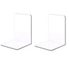 wowjimi Plastic Acrylic Bookends Set of 2 L Shaped Organization