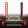 PGTOPONE Red LED Rear Bumper Reflectors Fog Brake Tail Light