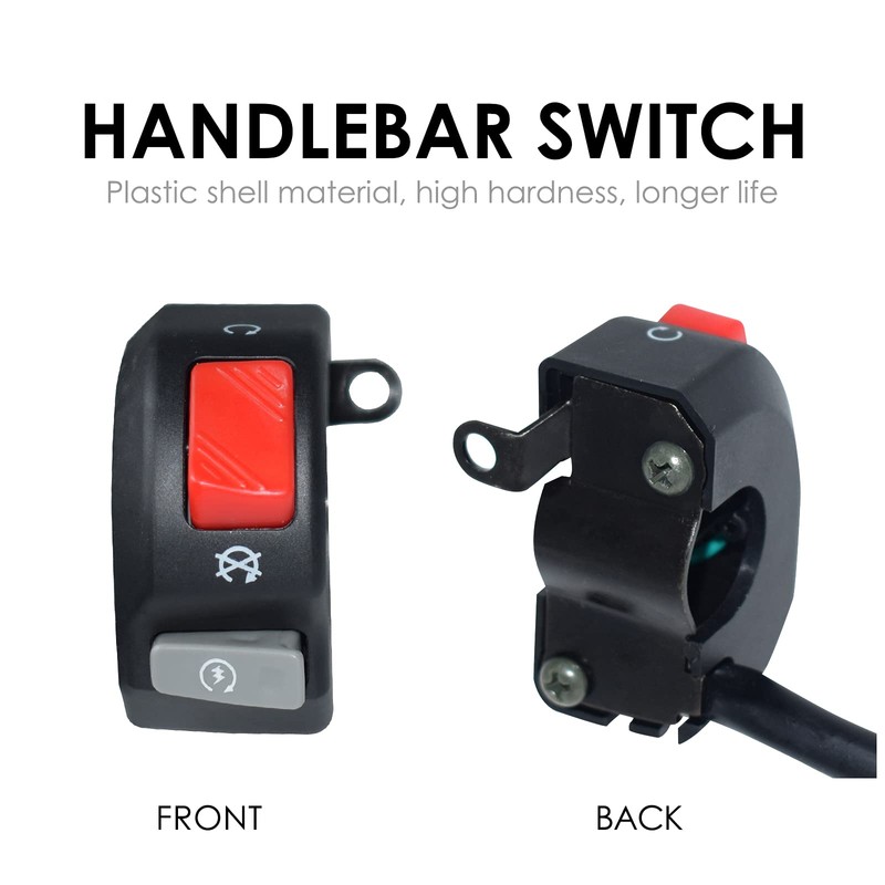 12V Right Motorcycle Switches 7/8" 22mm Handlebar Mount Headlight Fog