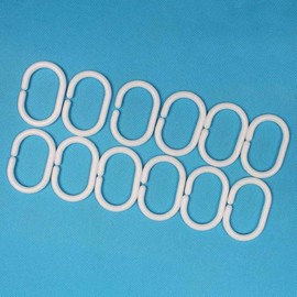12 Shower bathroom curtain 12 hook ring set