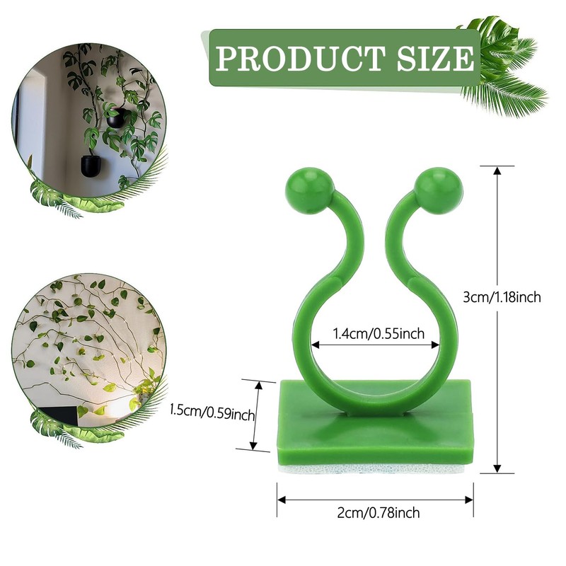 Tmofs 100Pcs Plant Climbing Wall Fixture Clips,Plant Fixer Invisible Wall